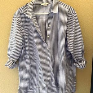 Striped long sleeve button down